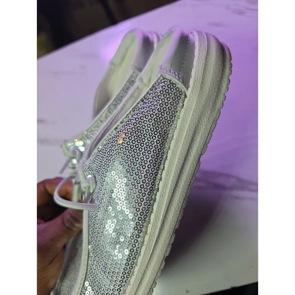 Hey Dude Wendy slip , Size 11 Super Sparkly !